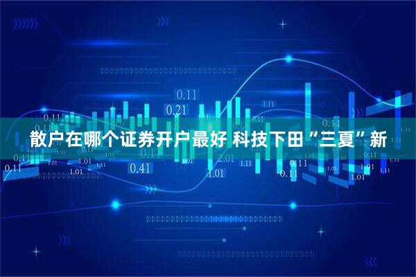 散户在哪个证券开户最好 科技下田“三夏”新