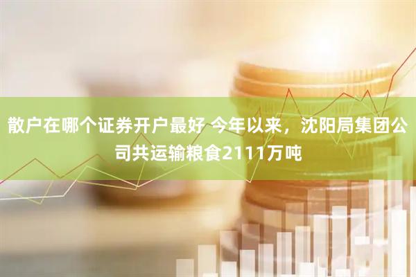 散户在哪个证券开户最好 今年以来，沈阳局集团公司共运输粮食2111万吨